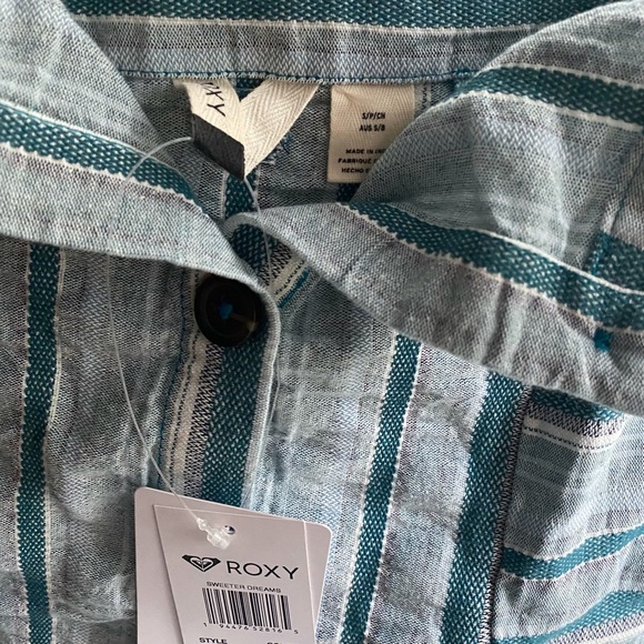 Woman’s ROXY SWEETER DREAMS SHORT DRESS~Corsair River Stripe~NWT~Size S - Picture 8 of 14